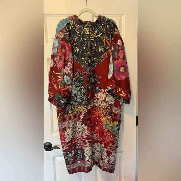 🆕 Johnny Was Davina Clementine Reversible Silk Kimono - Picture 5 of 9